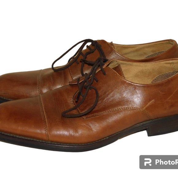 Leather Vero Cuoio Lace Up Cap Toe Brown Dress Shoes Men\'s Size 10M main image 9